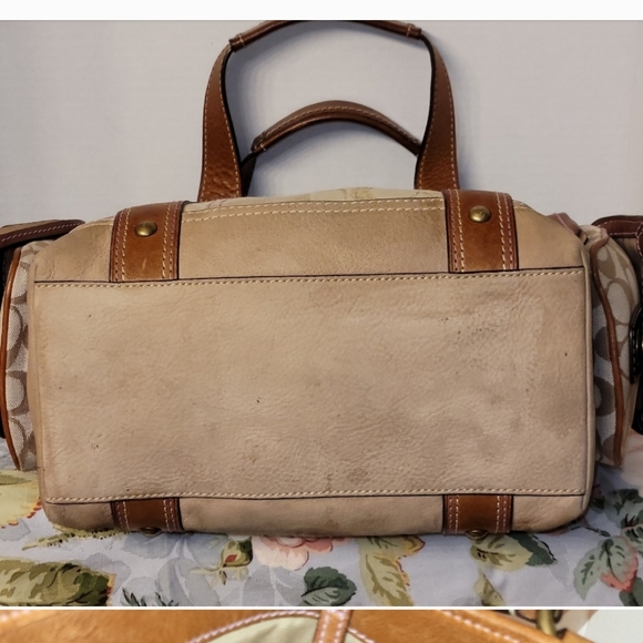 Coach Patchwork Satchel Whiskey Leather 10002 - Picture 4 of 4